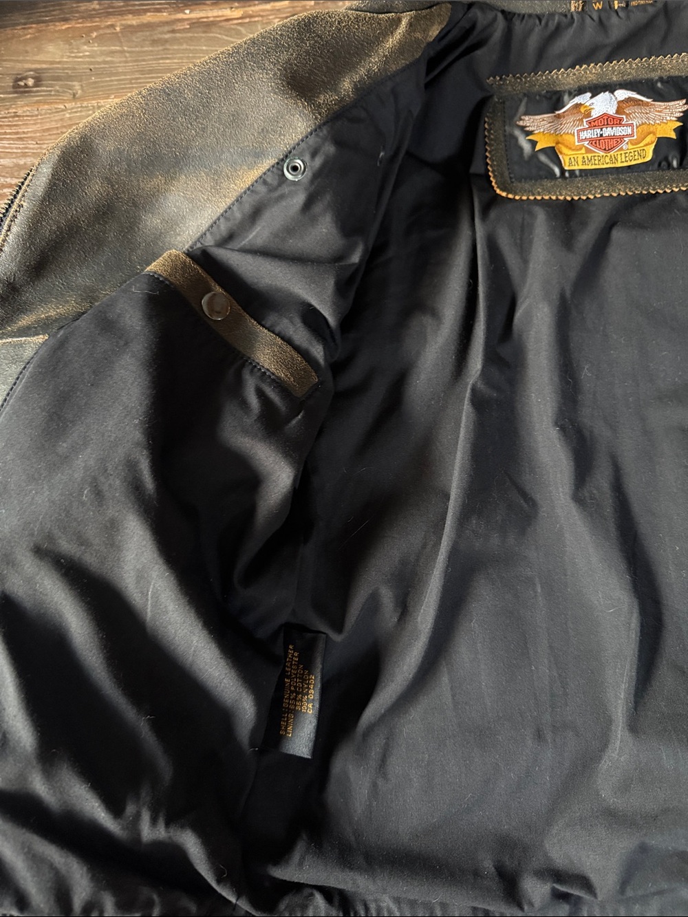 Harley Davidson fringed distressed leather side zip riding jacket EUC small - Picture 13 of 15